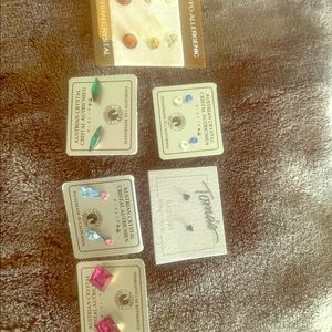 8 Pairs NWT GENUINE AUSTRIAN CRYSTAL Studs